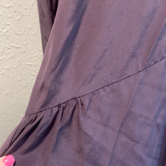 J Jill Aubergine Silk Tunic Top Plum Purple Long Sleeve Women’s Sz Large - Picture 6 of 10
